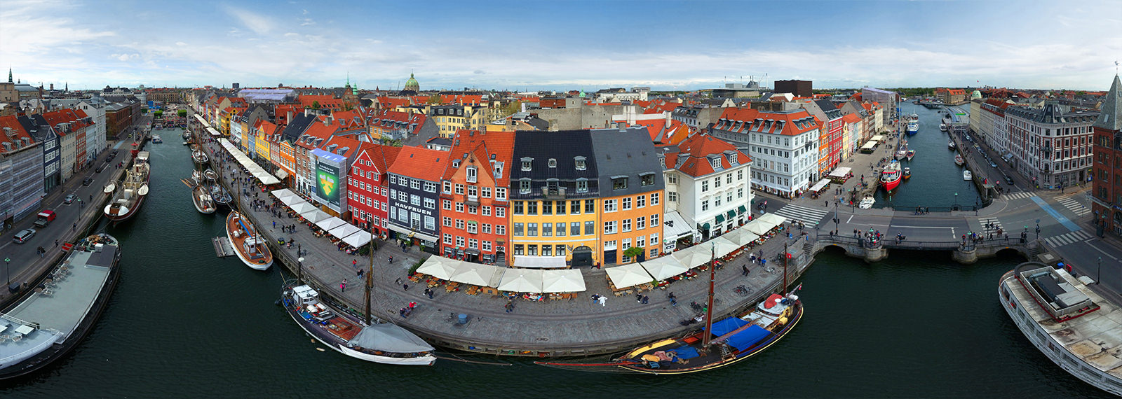 Nyhavn from the sky, Copenhagen - Virtual tour