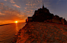 Mont-St-Michel sunset, Basse-Normandie - Virtual tour