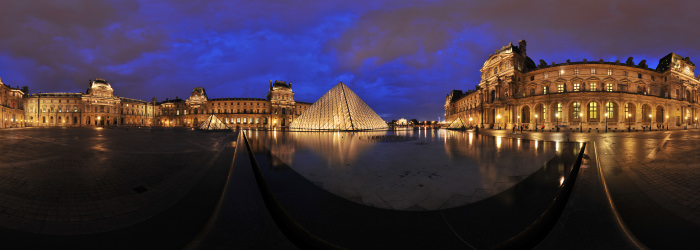 Louvre at night, Paris - Virtual tour