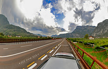 On the road near Trento, Alto Adige, South Tyro - Virtual tour