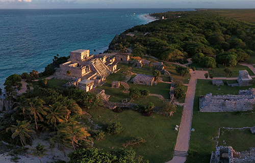 Tulum ruins at Sunset, Riviera Maya, Mexico - Virtual tour